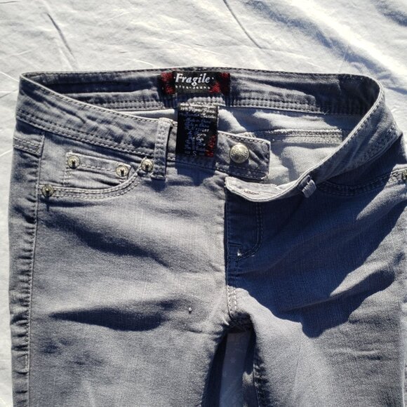Fragile Denim Stretch Jeans - Grey - Size Small - Picture 4 of 11